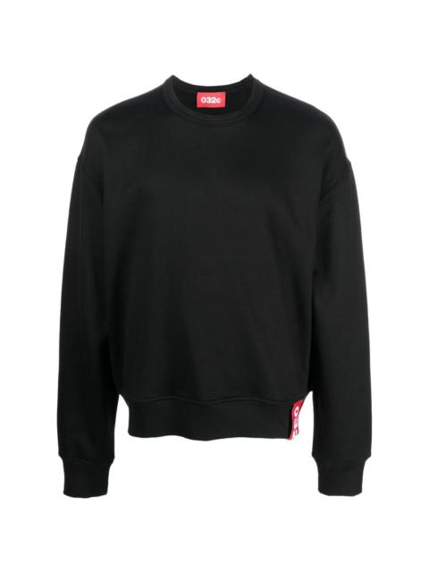 032c logo-patch long-sleeve sweatshirt
