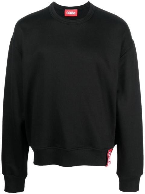 032c logo-patch long-sleeve sweatshirt