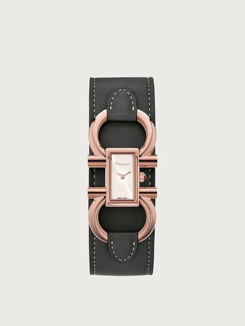 FERRAGAMO DOUBLE GANCINI CUFF WATCH