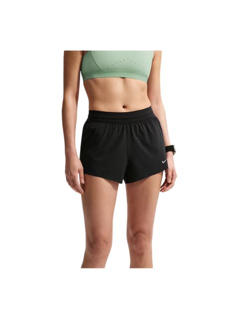 Nike (WMNS) Nike Swift Breathe Dri-Fit Mid-Rise 2.5" Hidden Lined Shorts 'Black White' IF1679-010