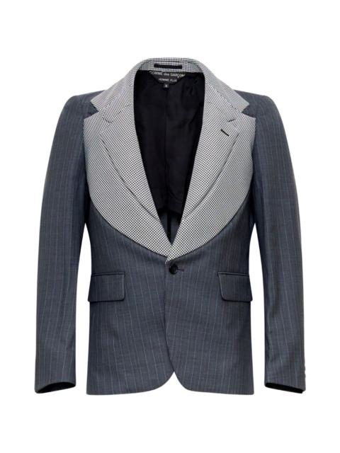 Comme des Garçons Homme Plus pinstripe houndstooth-panel blazer