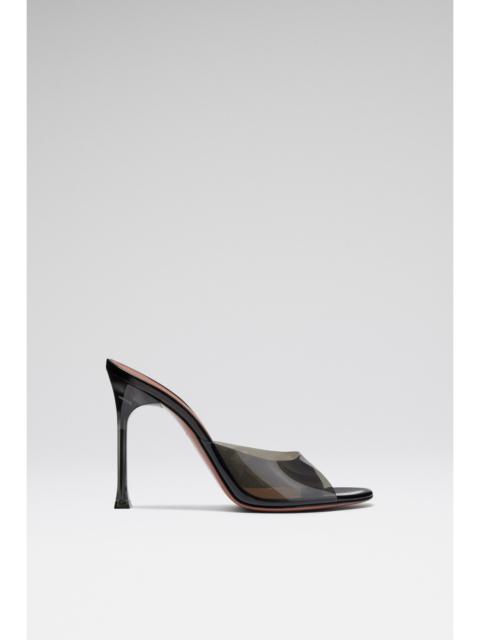 Amina Muaddi ALEXA GLASS SLIPPER 105 BLACK PVC