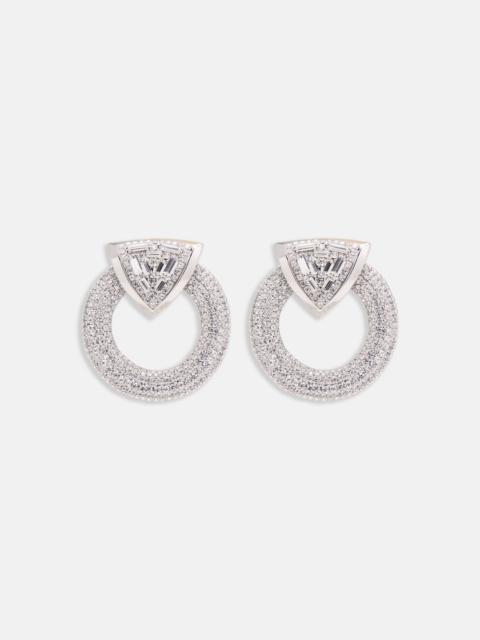 Alessandra Rich CRYSTAL HOOP EARRINGS