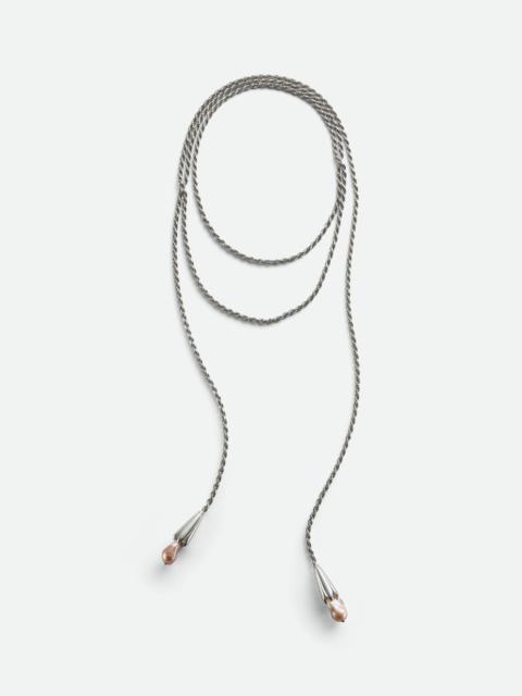 Bottega Veneta Pearl Scarf Necklace