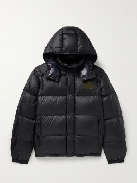 Moncler Cyclone Convertible Logo-Appliquéd Quilted Shell Hooded Down Jacket Black