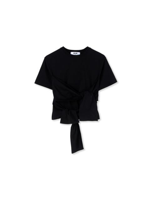 MSGM Fitted top in "Textured Crepe Cady"