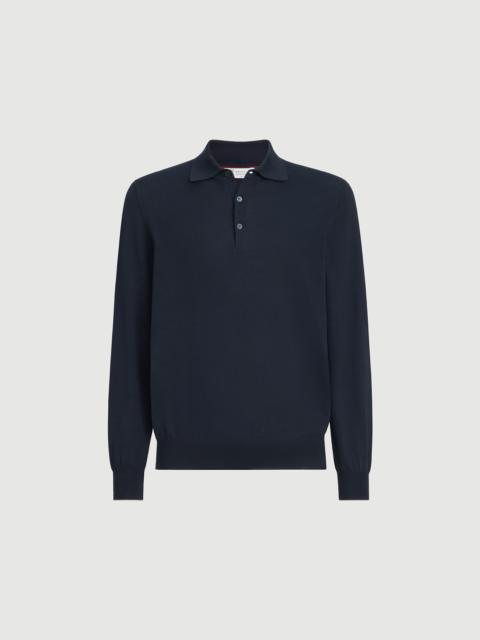 Brunello Cucinelli Cotton lightweight knit polo shirt