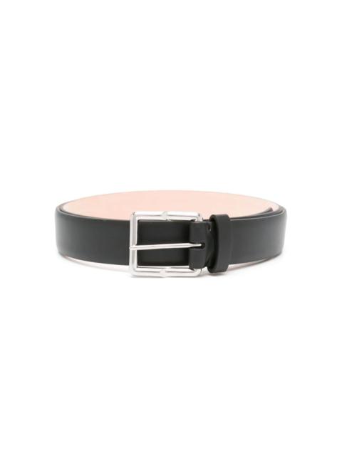 Lanvin engraved-buckle leather belt