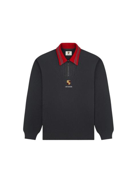 AIMÉ LEON DORE Aime Leon Dore x Porsche Jacquard Collar Quarter Zip Pullover Grey