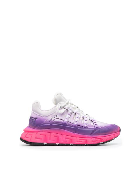 VERSACE ombré-effect leather sneakers