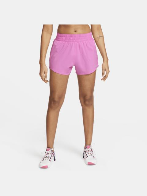 Nike Women's One Dri-FIT High-Waisted 3" Brief-Lined Shorts