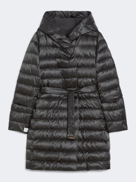 Max Mara NOVEF Reversible down jacket in water-repellent satin - BLACK