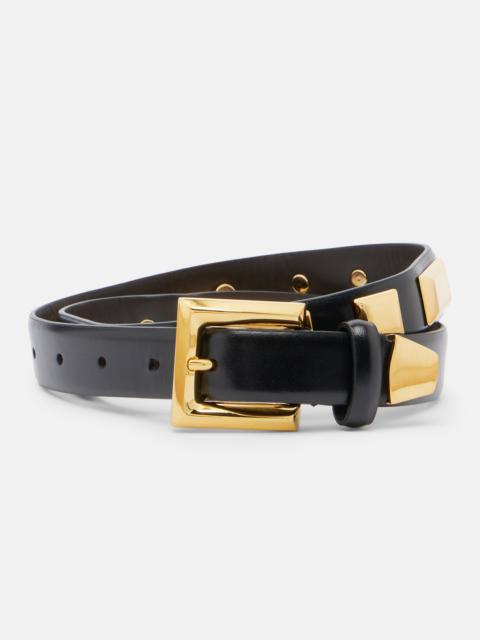 NOUR HAMMOUR Josephine studded leather belt