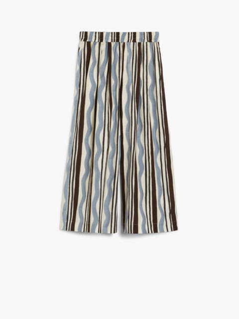 WEEKEND Max Mara VIRGIN Printed poplin trousers