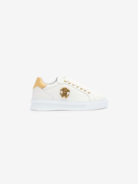 Roberto Cavalli Sneakers With Monogram Mirror Snake