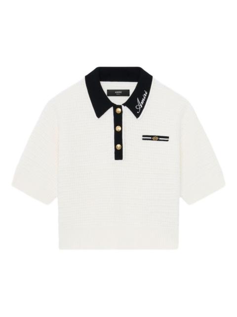 AMIRI button logo polo