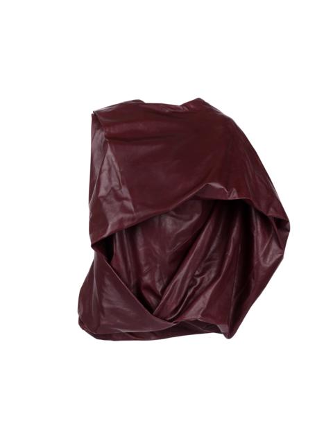 entire studios LEATHER SIDE DRAPE TOP MERLOT