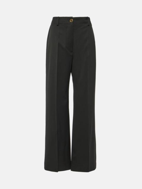 PATOU Mid-rise wool-blend straight pants