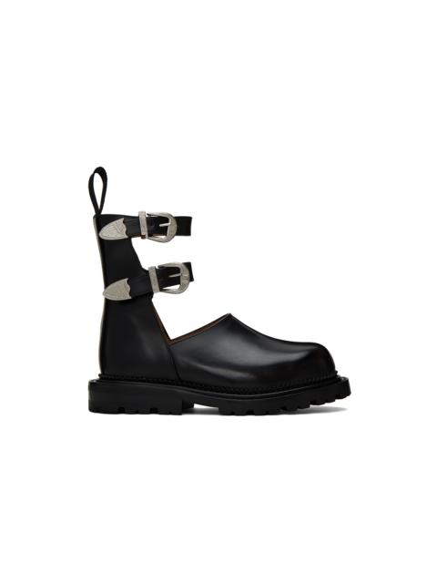 TOGA PULLA Black Buckle Ankle Boots