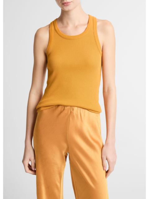 Vince Ribbed Scoop-Neck Tank