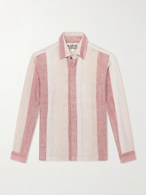 KARTIK RESEARCH Striped Linen-Gauze Shirt
