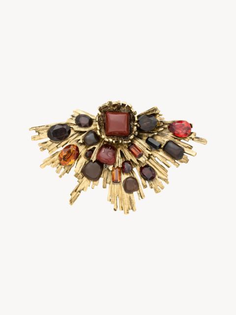 SAINT LAURENT SUNRISE RING IN RESIN AND GLASS