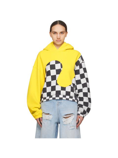 ERL Yellow Paneled Hoodie