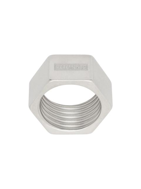 VETEMENTS Silver Thick Nut Ring