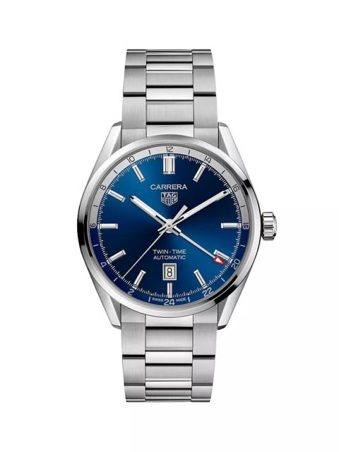 TAG Heuer Carrera Stainless Steel & Blue Dial Automatic 41MM Bracelet Watch