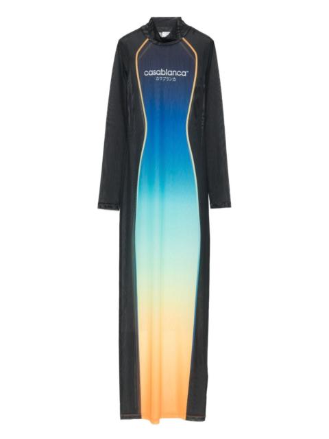 CASABLANCA gradient-effect maxi dress