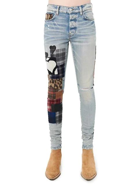 AMIRI Art Patch Skinny Jeans