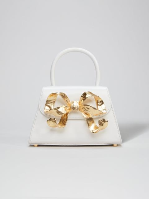 self-portrait The Bow Mini in White with Gold Hardware