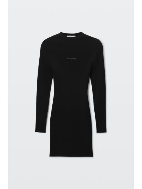 Alexander Wang textured logo crewneck dress