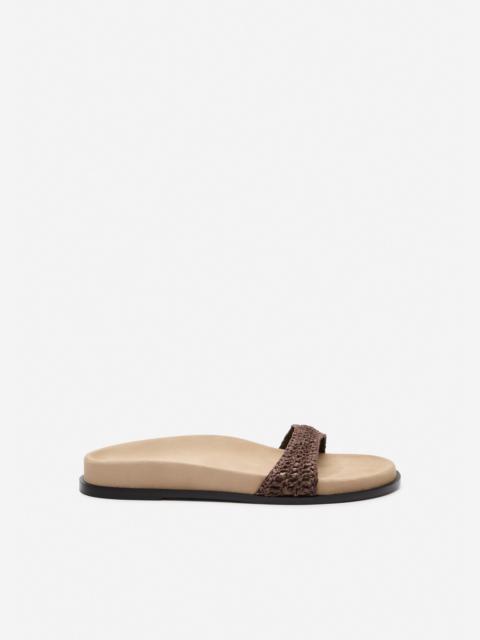 MAGDA BUTRYM Crochet strap sandals in brown