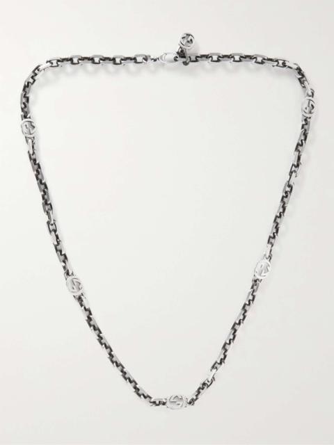 GUCCI Burnished Sterling Silver Necklace
