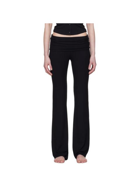 SKIMS Black Soft Lounge Foldover Lounge Pants
