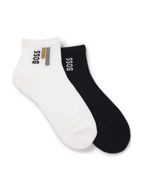 BOSS TWO-PACK OF SHORT-LENGTH SOCKS WITH LOGO DETAILS