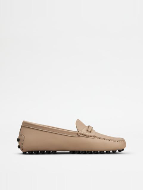 GOMMINO DRIVING SHOES IN LEATHER - BEIGE
