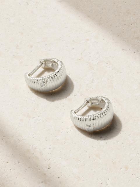 Yvonne Léon 9-karat White Gold Diamond Hoop Earrings