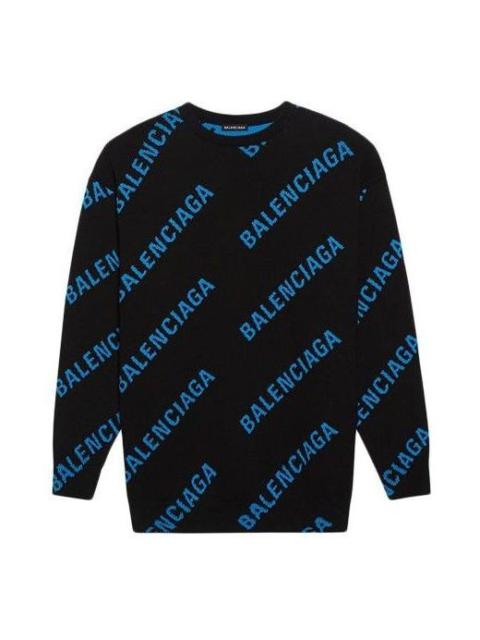 BALENCIAGA Allover Logo Crewneck