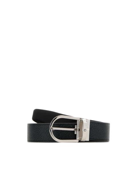 Montblanc leather reversible belt