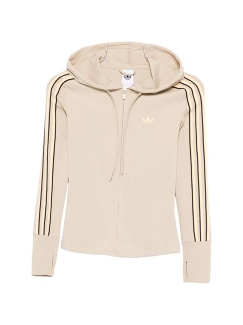 adidas striped hooded hoodie