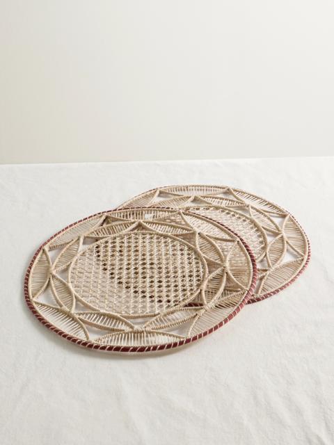 La DoubleJ Set Of Two Raffia Placemats