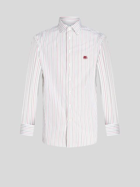 Etro MULTICOLOURED STRIPED SHIRT WITH LOGO