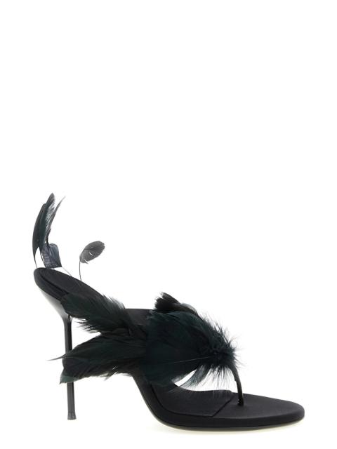 PARIS TEXAS 'Lidia Feather Thong' mules