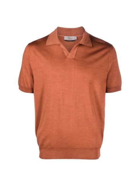 Canali fine knit polo shirt