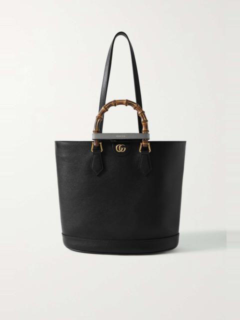 GUCCI Diana textured-leather tote