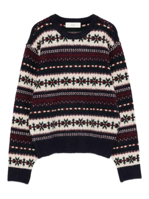 Dunst Fairisle-pattern crew-neck jumper