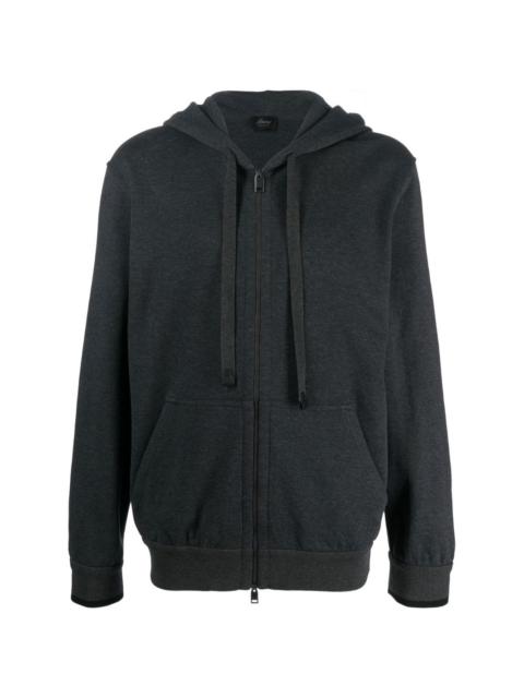 zip-up long-sleeved hoodie