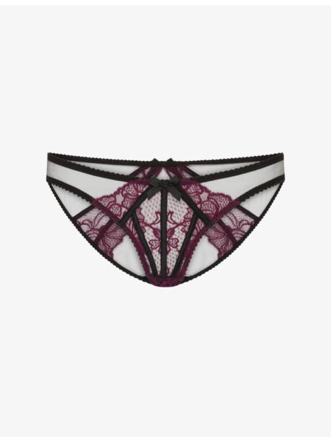 Agent Provocateur Rozlyn Bikini Mesh and Lace Briefs